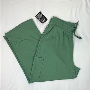 Woman Within New Women’s 18/20 L Drawstring Tie Waist Wide Leg Pockets Knit Pant